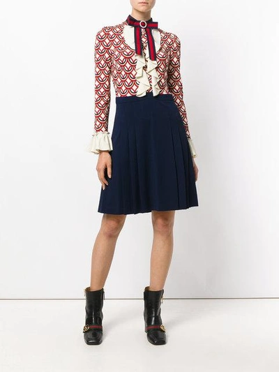 Shop Gucci Jersey Dress - Multicolour