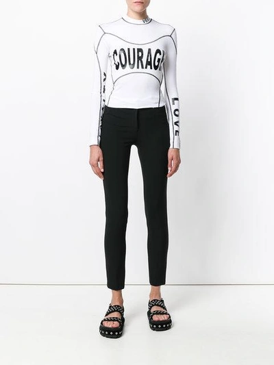 Shop Versace Courage Loyalty Love Top