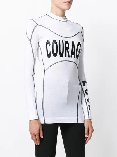 Shop Versace Courage Loyalty Love Top