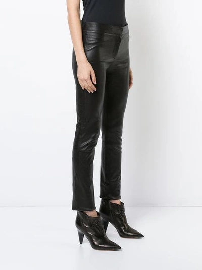 Shop Derek Lam Leather Hanne Leggings In Black