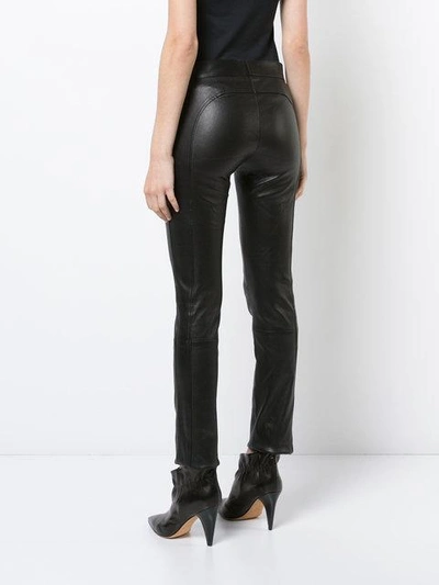 Shop Derek Lam Leather Hanne Leggings In Black