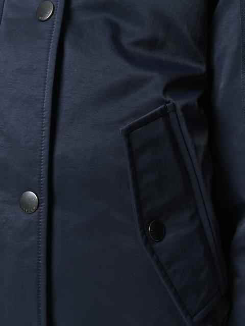 Kenzo Fur-trimmed Down Coat In Blue | ModeSens