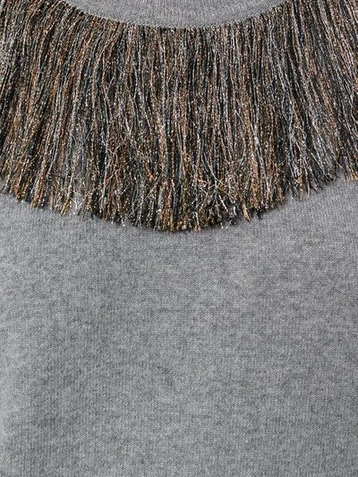 Shop Christopher Kane - Metallic Fringe Sweater