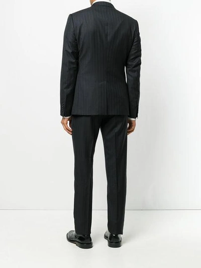 Shop Dolce & Gabbana Striped Two Piece Suit - Black