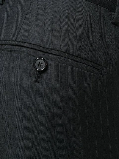 Shop Dolce & Gabbana Striped Two Piece Suit - Black