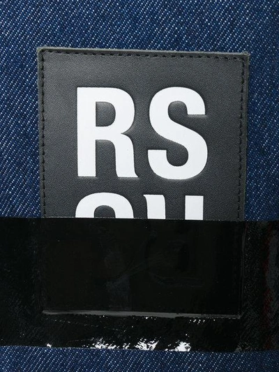 Shop Raf Simons Denim Shirt With Logo