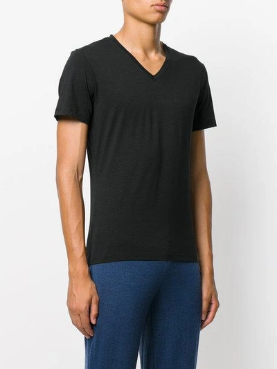 Shop La Perla Challenge V-neck T-shirt In Black