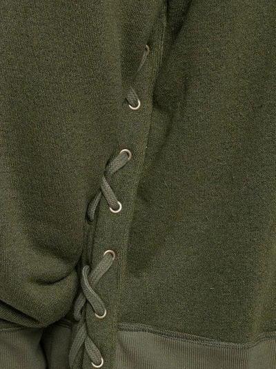 Shop Faith Connexion Zipped Hooded Sweatshirt - Green