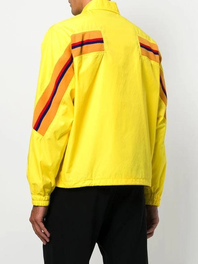 Shop Facetasm Logo Print Shirt Jacket In Yellow