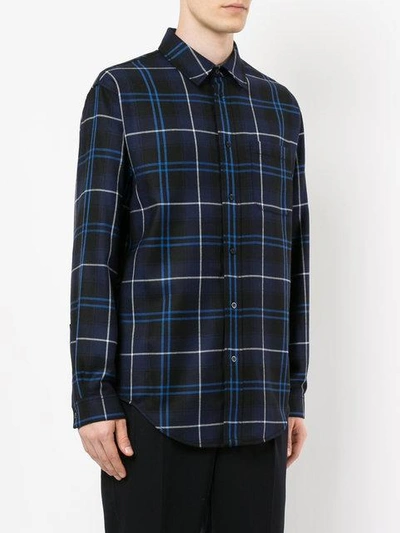 Shop Alexander Wang Long-sleeved Check Shirt