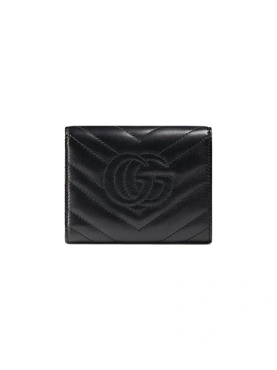 Shop Gucci Gg Marmont Matelassé Wallet In Black