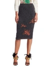 PRADA Embellished Knit Pencil Skirt