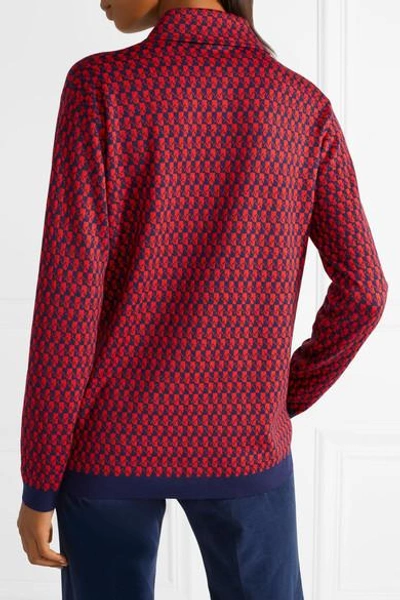 Shop Prada Intarsia Wool Shirt