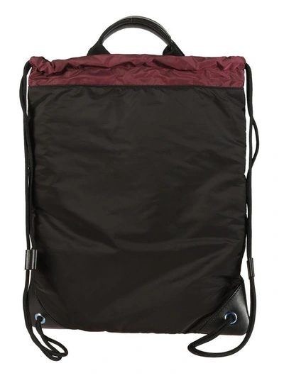 Shop Dolce & Gabbana Designer Patch Backpack In Black-bordeaux