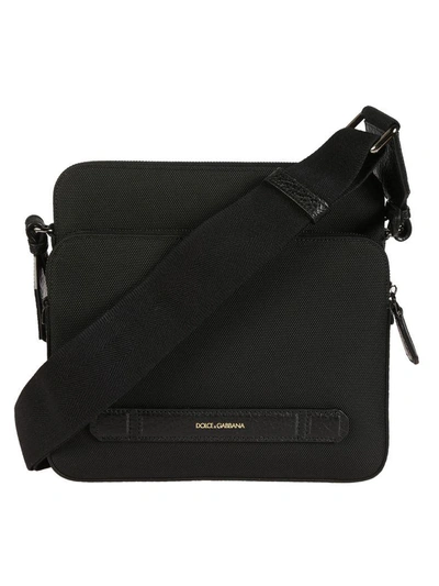 Shop Dolce & Gabbana Logo Detail Shoulder Bag In Black