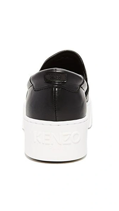 Shop Kenzo Kpy Platform Slip On Sneakers In Black