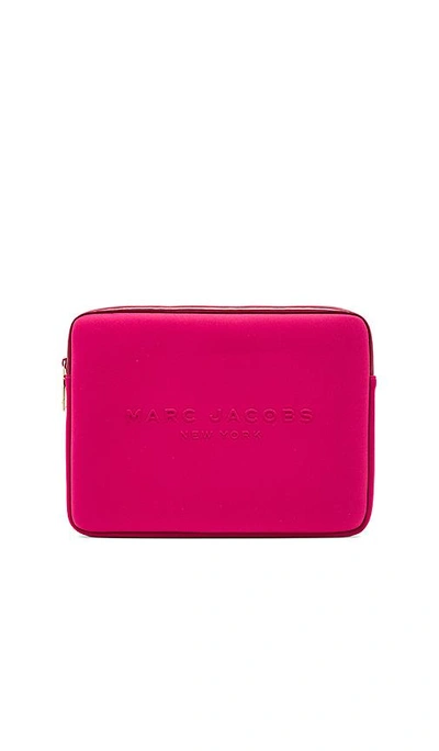 Shop Marc Jacobs Neoprene 13" Computer Case In Fuchsia