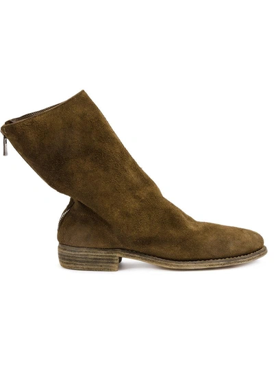 Shop Guidi Zip Detail Ankle Boots