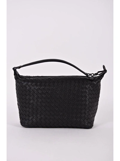 Shop Bottega Veneta Small Leather Shoulder Bag In Black