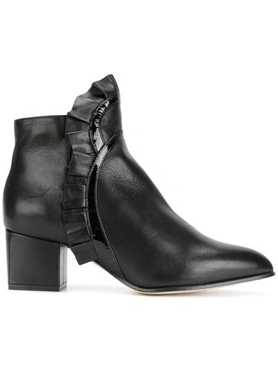 Shop Racine Carrée Racine Carree Ruched Ankle Boots - Black