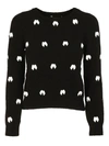 BOUTIQUE MOSCHINO BOW PATTERN SWEATER,A090561030555