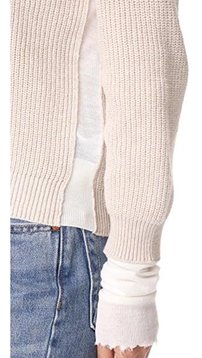 Shop Helmut Lang Layered Sweater In Linen