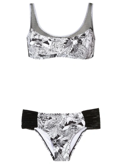 Shop Amir Slama Panelled Bikini Set