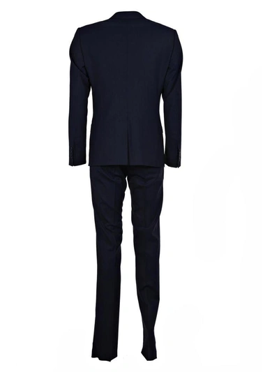Shop Dolce & Gabbana Suit 2pcs In Smelange Azzurri-blu
