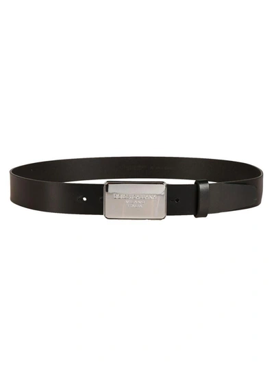 Shop Dolce & Gabbana Logo Plaque Belt In Black