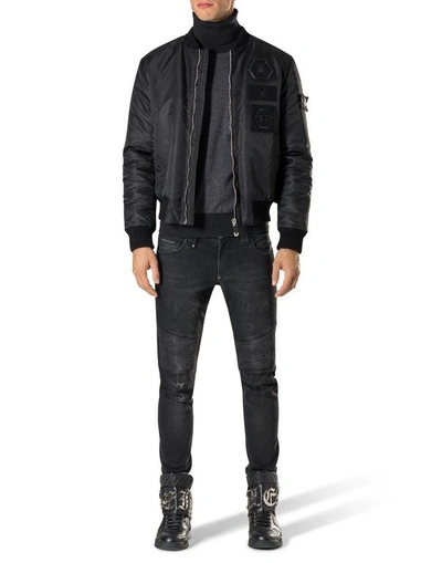 Shop Philipp Plein Nylon Jacket "stress"