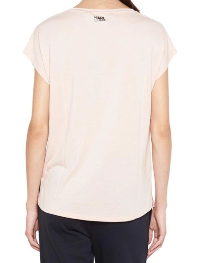 Shop Karl Lagerfeld T-shirt In Pink