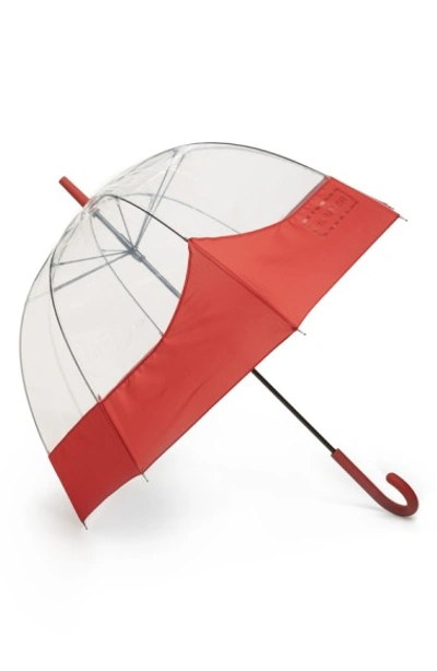 Shop Hunter 'moustache' Bubble Umbrella In Military Red