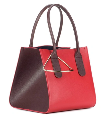 Shop Roksanda Mini Weekend Leather Handbag In Rouge 
