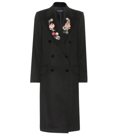 Shop Dolce & Gabbana Wool And Cashmere Coat In Llack
