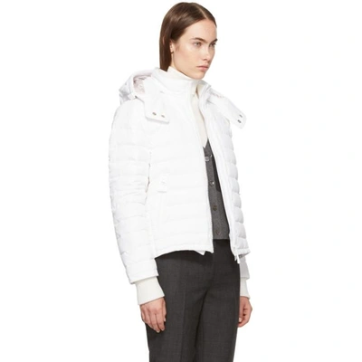 Shop Thom Browne White Down Four Bar Ski Jacket