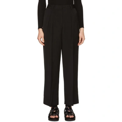 Shop Alexander Wang T T By Alexander Wang Black Wide-leg Trousers In 001 Black