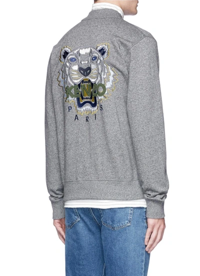 Shop Kenzo Tiger Embroidered French Terry Bomber Jacket