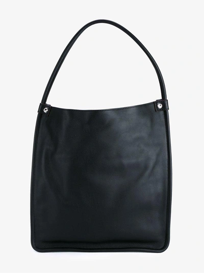 Shop Proenza Schouler Black Shopper Medium Leather Tote Bag