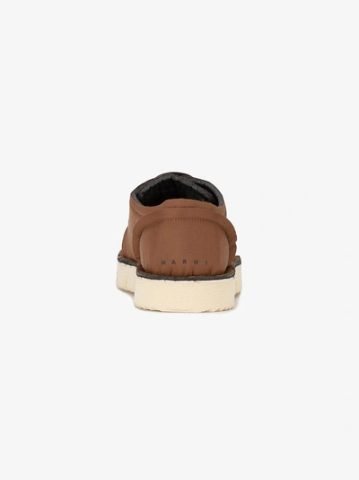 Shop Marni Foam Sneakers In Brown