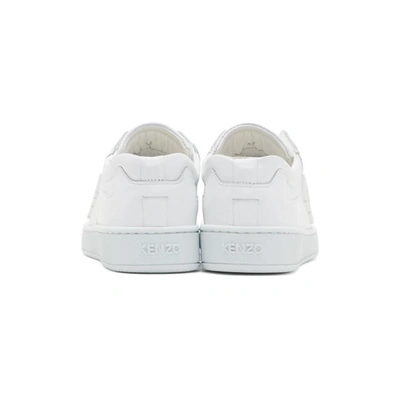 Shop Kenzo White Tennix Sneakers In 01 White