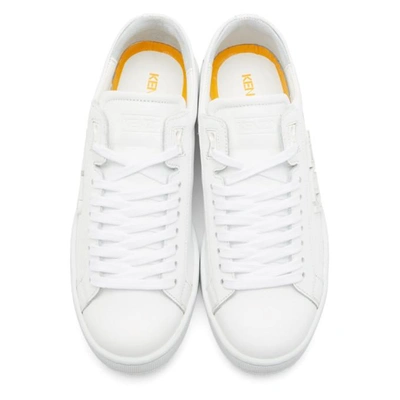 Shop Kenzo White Tennix Sneakers In 01 White