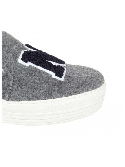 Shop Joshua Sanders Slip On Wool Gray In Grey