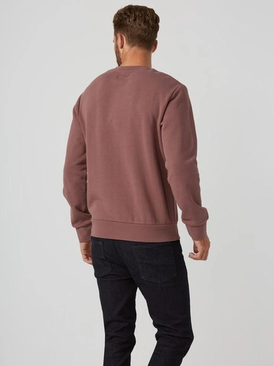 Shop Frank + Oak Sherpa Fleece Crewneck In Rose Taupe