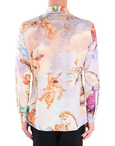 Shop Moschino Long Sleeve Shirts In Lilac