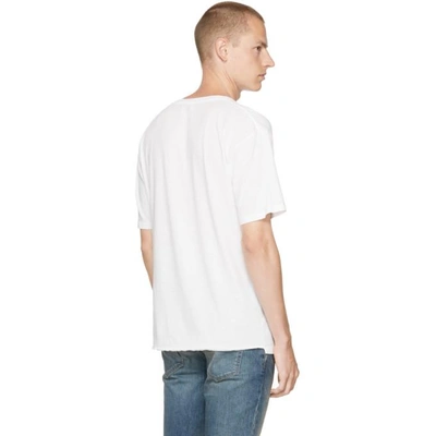 Shop Saint Laurent White 'bouche' Logo T-shirt