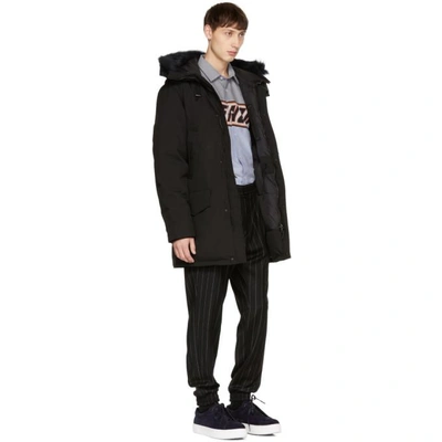 Shop Kenzo Black Down Winter Parka