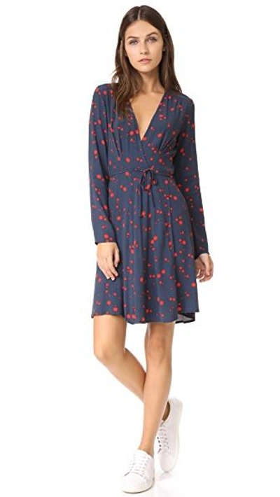 Shop Rolla's Dancer Wrap Dress In Navy Glaxy