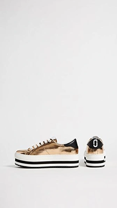 Shop Marc Jacobs Grand Platform Sneakers In Gold