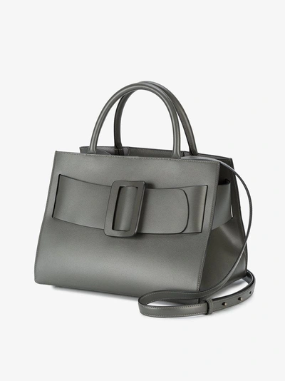 Shop Boyy Ladies Grey Leather Bobby Tote Bag