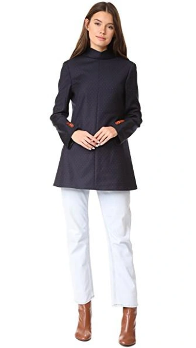 Shop Acne Studios Jade Dot Suit Jacket In Navy